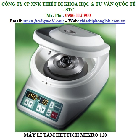 Máy ly tâm HETTICH MIKRO 120